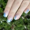 Merkloos Korte Blauwe Lijn Nagels - Blauw - Plaknagels - Plaktabs - Kort -Maquillage Cosmetics 1003x1200 5