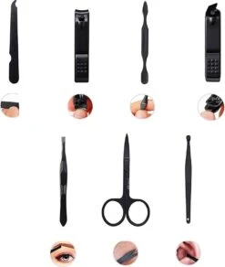 Fritzline© Manicureset 7 Delig - Nagelset Incl. Nagelvijl & Nagelknipper - Nagel Verzorging - Zwart -Maquillage Cosmetics 1014x1200 6
