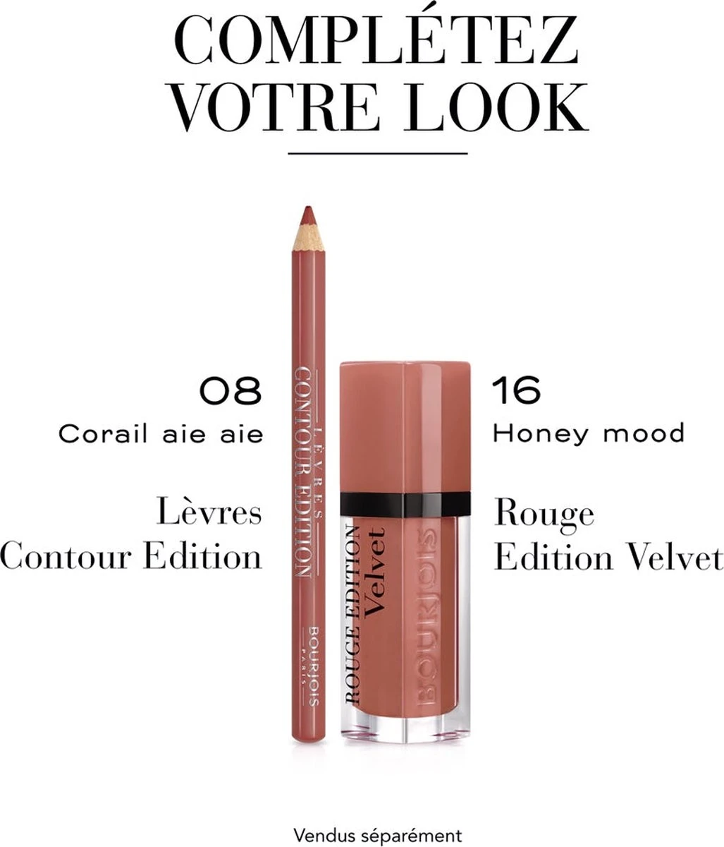 Bourjois - Levres Contour Edition Lip Liner Contour Lip Pencil 1,14 G 08 Corail Aie Aie - 7 Bourjois - Levres Contour Edition Lip Liner Contour Lip Pencil 1,14 G 08 Corail Aie Aie - – Image 5