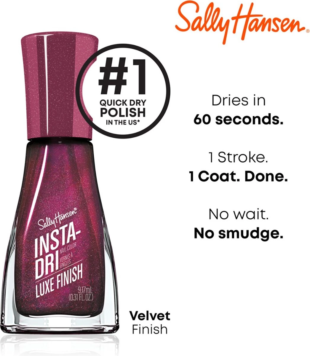Sally Hansen InstaDri Nagellak 066 The Queens Velvet 4 Sally Hansen InstaDri Nagellak 066 The Queens Velvet – Image 2