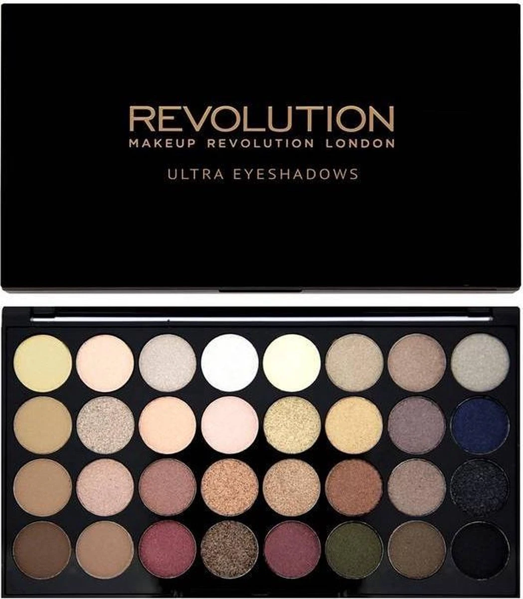Makeup Revolution London Flawless Ultra Eyeshadows - Oogschaduw Palette - 32 Kleuren 3 Makeup Revolution London Flawless Ultra Eyeshadows - Oogschaduw Palette - 32 Kleuren