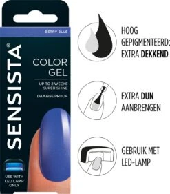 Sensista Color Gel Berry Blue - Blauw