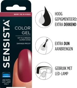 Sensista Color Gel Berry Me In Kisses - Rood