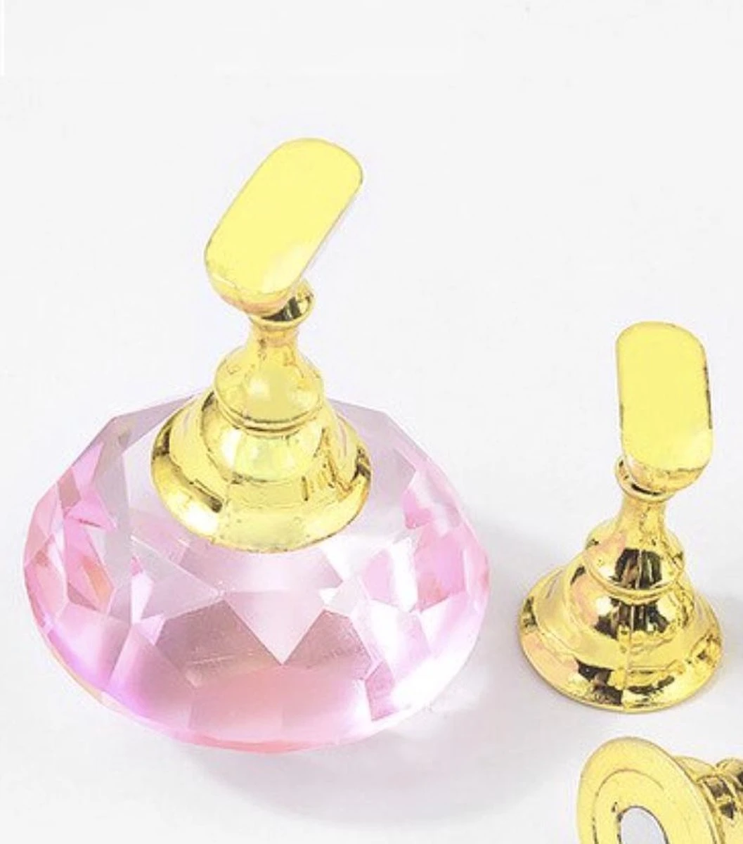 WiseGoods Magnetische Kunstnagel Houder - Nepnagel Oefen Display Met 5 Houders - Nep Nagels - Nageltips - Roze Kristal 4 WiseGoods Magnetische Kunstnagel Houder - Nepnagel Oefen Display Met 5 Houders - Nep Nagels - Nageltips - Roze Kristal – Image 2