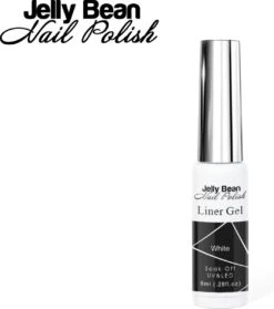 Jelly Bean Nail Polish Gel Liner Wit - Nail Art Line Gel White (#11) - UV Gellak Liner 8ml