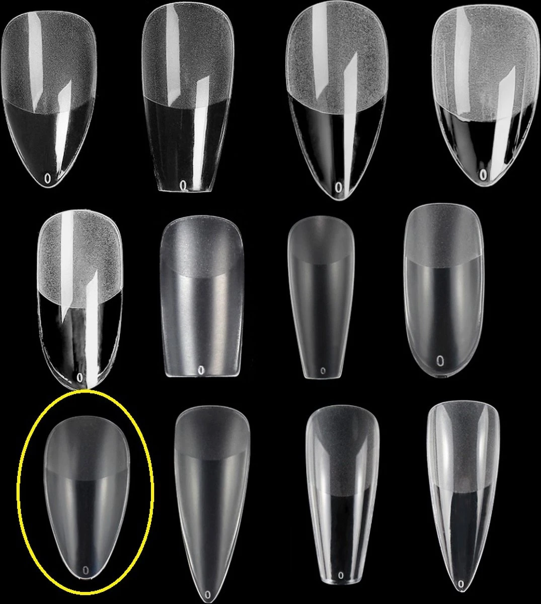 Royala 109 - Oval Almond Binnen En Buiten Full Frosted - Full Cover - Nageltips - Nepnagels - Plaknagels - In Assortimentsbox - 120 Stuks 12 Maten - Voor Gellak Acrylnagellak En PolyGel Nagels - Royala Frosted Tips Line 5 Royala 109 - Oval Almond Binnen En Buiten Full Frosted - Full Cover - Nageltips - Nepnagels - Plaknagels - In Assortimentsbox - 120 Stuks 12 Maten - Voor Gellak Acrylnagellak En PolyGel Nagels - Royala Frosted Tips Line – Image 3