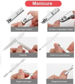 Luxe Manicure En Pedicure Set - Nagelverzorging - Nail Art - 18 Delig - Zwart -Maquillage Cosmetics 1077x1200 5