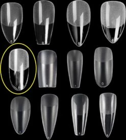 Royala 105 - Oval Long Half Frosted - Full Cover - Nageltips - Nepnagels - Plaknagels - In Assortimentsbox - 120 Stuks 12 Maten - Voor Gellak Acrylnagellak En PolyGel Nagels - Royala Frosted Tips Line -Maquillage Cosmetics 1077x1200 6