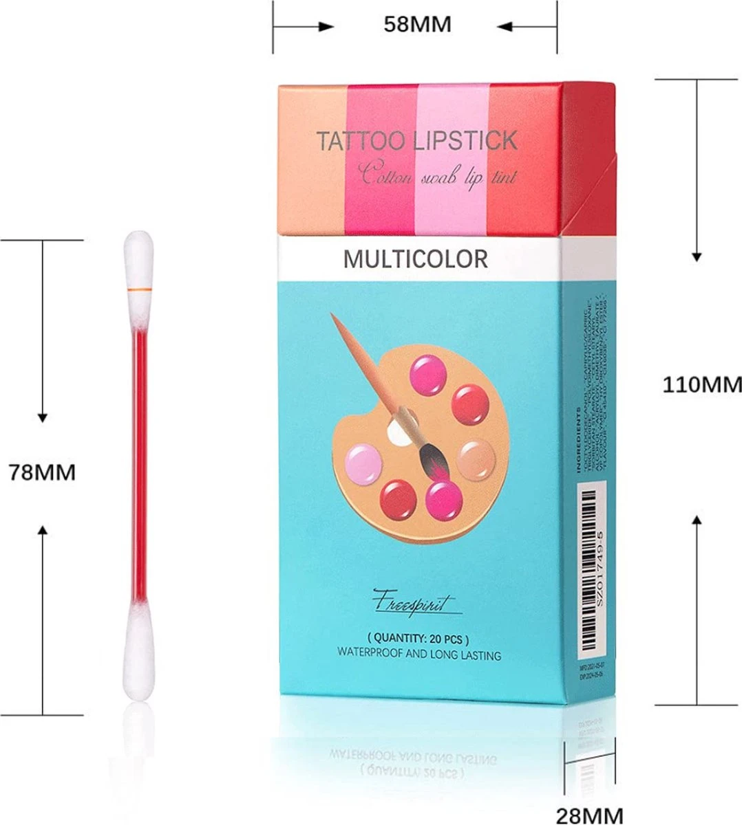 Bellive Tattoo Lipstick Red - Lipstick Dames - Tiktok - Lippenstift Wattenstaafje 20 Stuks - Lipstick Set - Waterproof Lipstick - Lippenstift Langhoudend - Long Lasting Lip Gloss - Multicolor 8 Bellive Tattoo Lipstick Red - Lipstick Dames - Tiktok - Lippenstift Wattenstaafje 20 Stuks - Lipstick Set - Waterproof Lipstick - Lippenstift Langhoudend - Long Lasting Lip Gloss - Multicolor – Image 6