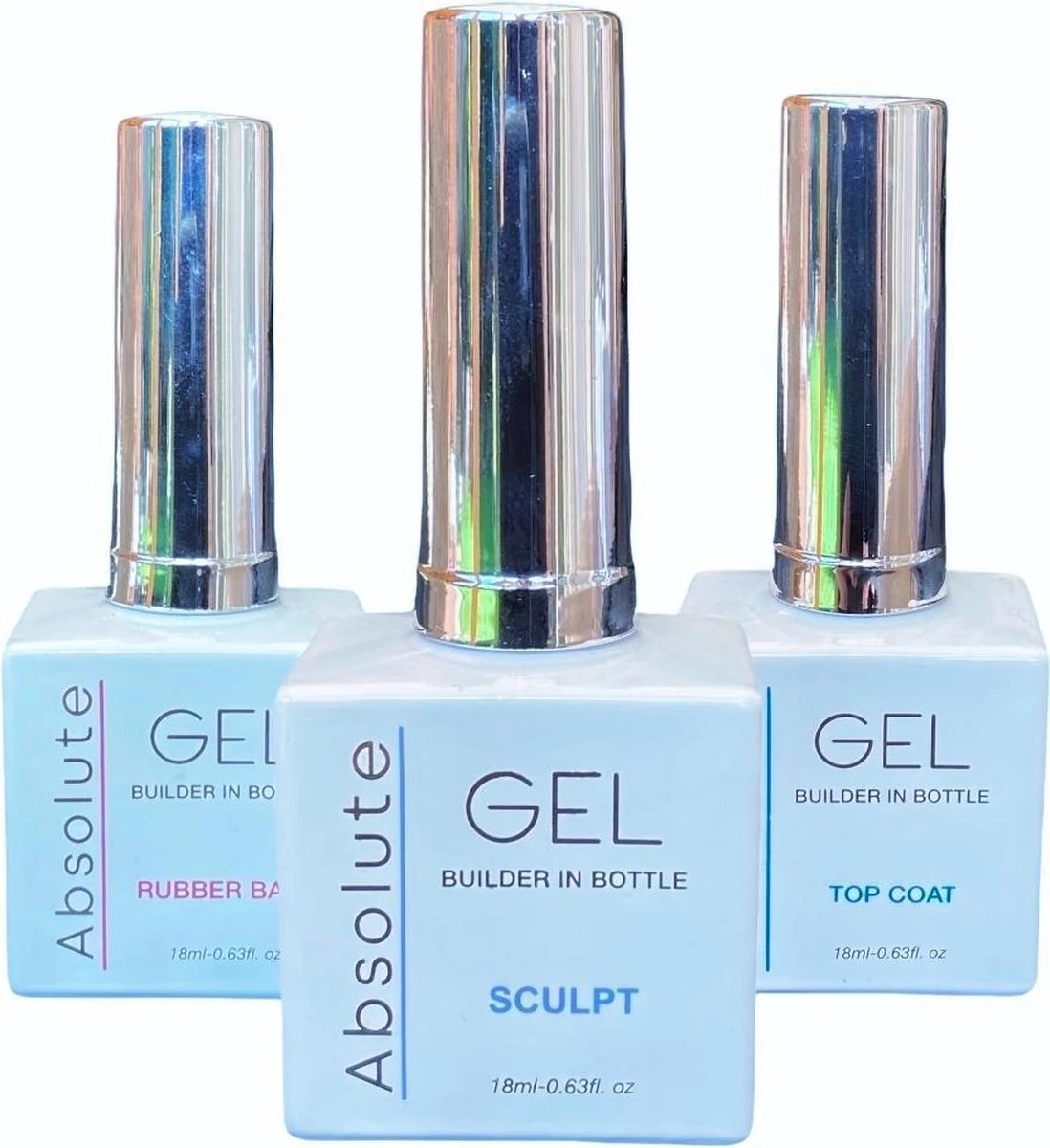 Gellex - SET Absolute Builder Gel In A Bottle #4 "Nyx" - Starterspakket 3x18ml- Gel Nagellakset 4 Gellex - SET Absolute Builder Gel In A Bottle #4 "Nyx" - Starterspakket 3x18ml- Gel Nagellakset – Image 2