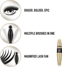 Max Factor False Lash Epic Volume Waterproof Mascara - Zwart -Maquillage Cosmetics 1102x1200 8