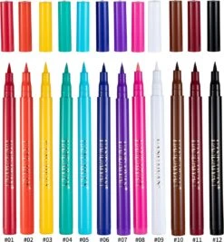 HANDAIYAN 12 Kleuren Mat Sneldrogend Niet Gemakkelijk Uit Te Vegen Kleur Eyeliner Set Make-up Show -Maquillage Cosmetics 1110x1200 14