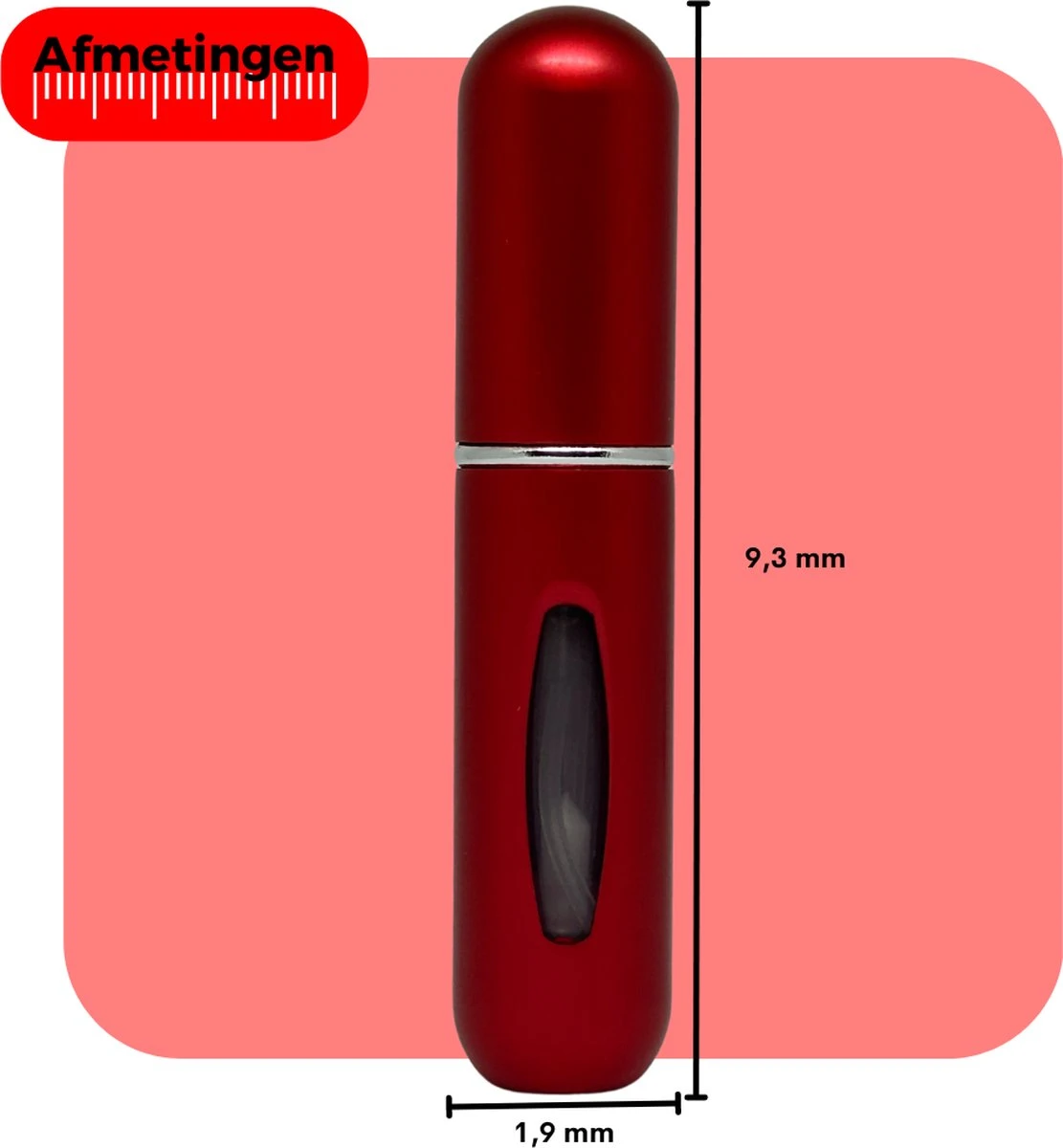 Cetins - Parfum Verstuiver Navulbaar - Mini Parfum Flesje - Reisflesje – Matt Rood 4 Cetins - Parfum Verstuiver Navulbaar - Mini Parfum Flesje - Reisflesje – Matt Rood – Image 2