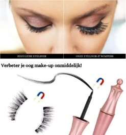 Nepwimpers - Nep Wimpers - Valse Wimpers - Lashes - False Lashes - Magnetische Wimpers - Magnetische Eyeliner - Miami -Maquillage Cosmetics 1121x1200 6