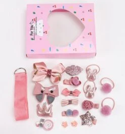 18 Haarspelden - Haarelastiekjes - Haaraccessoires - Haarclips - Voor Baby's En Meisjes - Geschenkset - In Cadeau Verpakking - Cadeau Meisje - Oud Roze - 18 Stuks -Maquillage Cosmetics 1129x1200 13