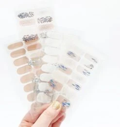 YUBBI Nail Art Nagel Stickers - Nail Wraps - Stencils - Zelfklevend - Natural Shine - 4 Vellen