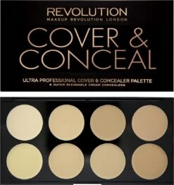 Makeup Revolution Cover & Conceal Cream Palette - Light -Maquillage Cosmetics 1131x1200