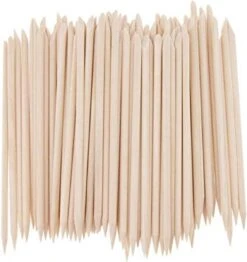 Merkloos Lashes And More - 100 Stuks Orange Wood Sticks - Houten Bokkenpootje - Nail Art - Orange Woodstick - Nagelriem - Stylen Van Nagels - Cuticle -Maquillage Cosmetics 1132x1200 13