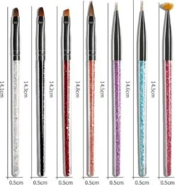 Acrylpenselen- 7 Stuks - Nagel Decoratie - Acrylnagels - Arcyl Penselen - Acryl - Nagels - Polygel - Penselen - Nagellak - Gelnagels - Gereedschap - Nagelstyliste - Gellak - Nagelgereedschap - Schoencadeautje -Maquillage Cosmetics 1134x1200 16