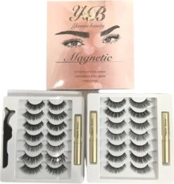 Yermin Beauty Magnetische Wimpers Met Eyeliner Pen Set - Magnetic Lashes - Magneet - 14 Sets Nepwimpers Met 3 Eyelinergel En 1 Applicator - Zwart -Maquillage Cosmetics 1134x1200 9