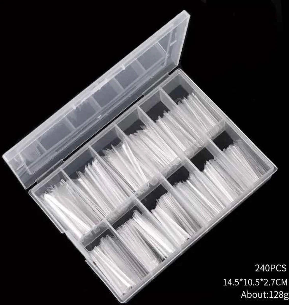 Royala Gel Flex 240x Nageltips In Tipbox - Transparant Long Coffin Half Cover C Curve - Kunstnagel Set - Nail Tips -French Nail Art Acryl Nagels & Gelnagels - Premium Quality Line 8 Royala Gel Flex 240x Nageltips In Tipbox - Transparant Long Coffin Half Cover C Curve - Kunstnagel Set - Nail Tips -French Nail Art Acryl Nagels & Gelnagels - Premium Quality Line – Image 6