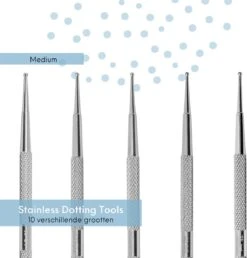 YUBBI™ 5 Delige Nail Art Dotting Tool Set - Nagellak Acryl Penselen - Dubbelzijdig - RVS - 10 Maten -Maquillage Cosmetics 1150x1200 10