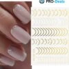 PRO-Deals | Nagelstickers | Tijdelijk 1 + 1 Gratis | Unieke Nagel Stickers | Kleur Goud | Nail Art 3D Stickers | Nagelstickers | Nagel Decoratie -Maquillage Cosmetics 1156x1200 13