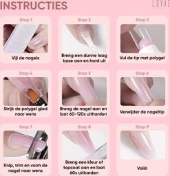 Lovae Cosmetics Polygel - Polygel Kit - Nagels Starterspakket - Nageltips - Builder Gel - Set Van 4 Kleuren - 4 X 30 Gr -Maquillage Cosmetics 1157x1200 3