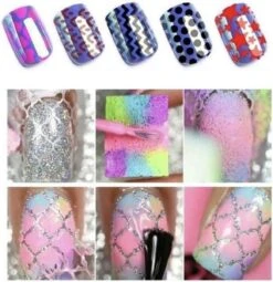 GUAPÀ - Nail Art Nagel Sjabloon Stickers 42 Vellen - Zelfklevende Nagelstickers & Nageldecoratie 3D Goud En Zilver -Maquillage Cosmetics 1163x1200 12