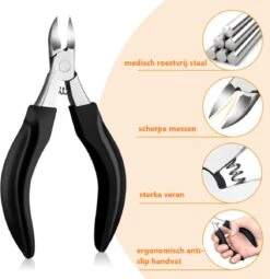 Nageltang Incl. Vijl En Ingegroeide Teennagel Lifter- Nagelknipper - Teennagelknipper - Nagelschaar - Ingegroeide Teennagels - Dikke Nagels - Nagelknipper Set - Pedicure Set -Maquillage Cosmetics 1163x1200 23