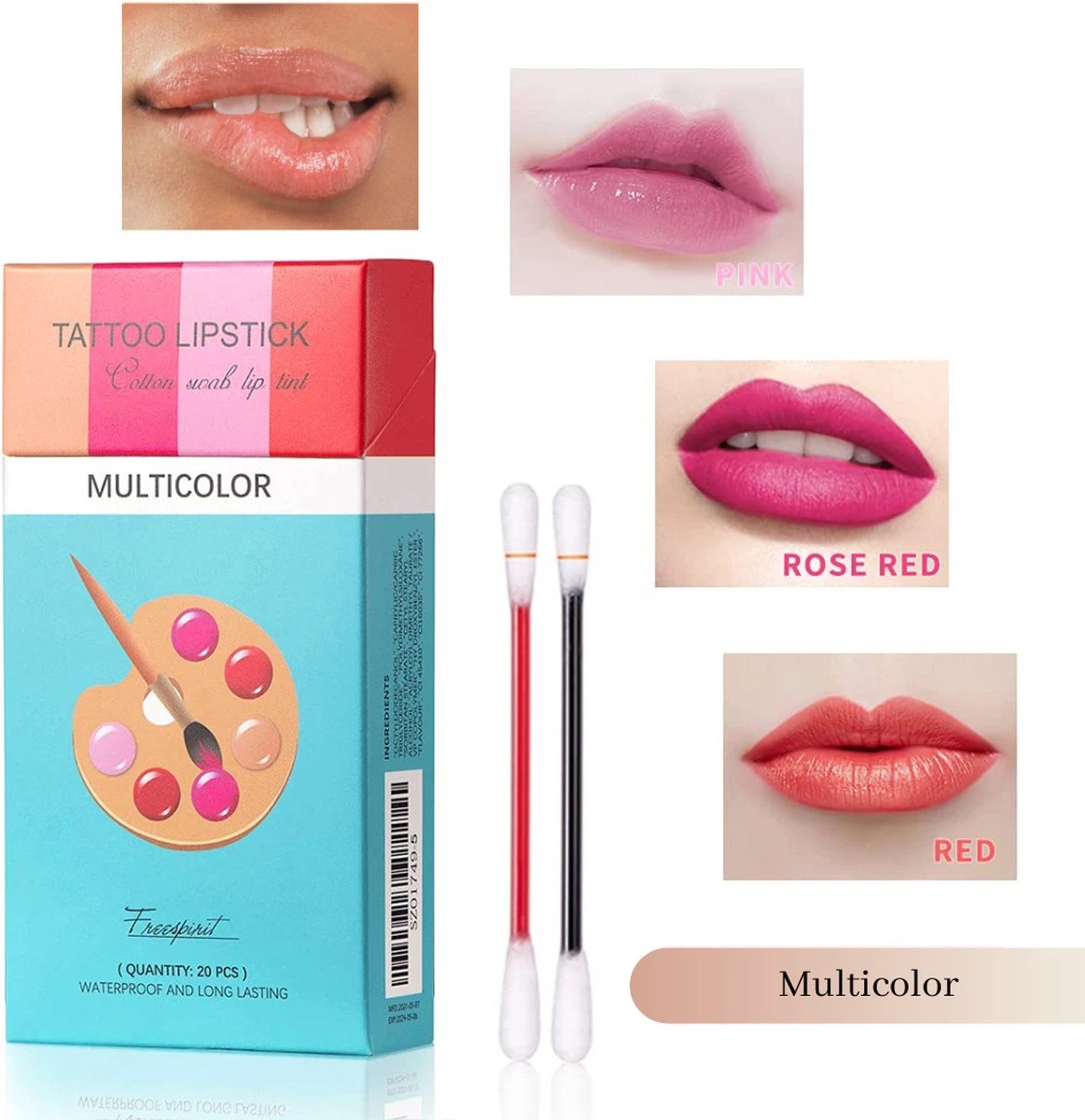 Bellive Tattoo Lipstick Red - Lipstick Dames - Tiktok - Lippenstift Wattenstaafje 20 Stuks - Lipstick Set - Waterproof Lipstick - Lippenstift Langhoudend - Long Lasting Lip Gloss - Multicolor 6 Bellive Tattoo Lipstick Red - Lipstick Dames - Tiktok - Lippenstift Wattenstaafje 20 Stuks - Lipstick Set - Waterproof Lipstick - Lippenstift Langhoudend - Long Lasting Lip Gloss - Multicolor – Image 4