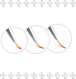 Merkloos EPIN | Nagel Art Pennen Set Van 3 | Nagel Penselen | ZILVER -Maquillage Cosmetics 1164x1200 21