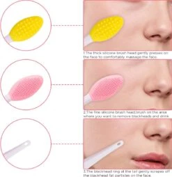 Merkloos Lip Scrub Borstel Set 4-delig - Mee Eters Verwijderen – Gezichtsreiniger – Gezichtsborstel Blackhead Remover -Maquillage Cosmetics 1166x1200 5