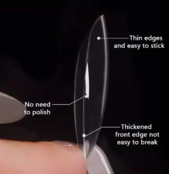 Knapzeker Gelly Tips Medium Almond 500 Stuks 12 Maten - Plaknagels Met Lijm In Doos + Knapzeker Nagelvijl 100/180 - Transparant Nageltips Full Cover Voor Acryl - Gel Nails- Nepnagels Soak Off -Maquillage Cosmetics 1168x1200 12