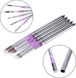 Merkloos Kwalitatieve Acryl Penseel - Nageldecoratie Pen - #8 Pink Diamond -Maquillage Cosmetics 1169x1200 12