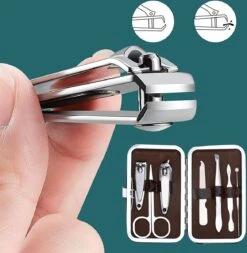 Merkloos 7-delige Manicureset Van Roestvrij Staal Met Schaar, Pincet, Vijl, Zijsnijder, Kartel, Scheermachine, Nagelknipper & Pedicure Kit In Etui, Nagelverzorgingsgereedschap, Nagelset, Nagelverzorgingsset -Maquillage Cosmetics 1171x1200 25