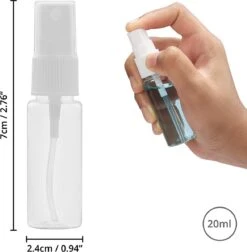 Belle Vous Mini 20ml Verstuiver Spray Flesjes (30 Pak) - Fijne Mist Spray Flesjes Met Doppen - Navulbaar Anti Lek Plastic Fles Voor Schoonmaken, Parfums, Essentiele Oliën – Reisformaat 12 Belle Vous Mini 20ml Verstuiver Spray Flesjes (30 Pak) - Fijne Mist Spray Flesjes Met Doppen - Navulbaar Anti Lek Plastic Fles Voor Schoonmaken, Parfums, Essentiele Oliën – Reisformaat -Maquillage Cosmetics 1176x1200 36