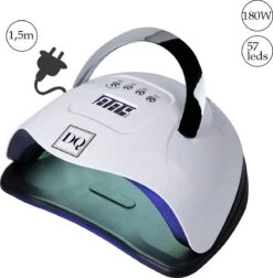 DANIQQI - 180 Watt UV LED Lamp Gelnagels - 57 LED Lampen- Nagel - UV - LED Lamp - Wit - Zwart - Nagellamp - Nail Dryer - Nagels - Salon - Timer - Professioneel - Super Krachtig - Extra Lang Snoer - Moederdag