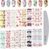 GUAPÀ® Nagelstickers & Nail Wraps - Nail Art - Nagel Folie - Diverse Kleuren Nail Wrap - 14 Vellen Nagelstickers | Bloemen Nagelstickers | Nagellak Folie -Maquillage Cosmetics 1177x1200 34