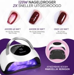 Rostem 120W LED Nageldroger Lamp - UV Lamp - Geschikt Voor Elke Nagel Gellak - 120W -Maquillage Cosmetics 1180x1200 14