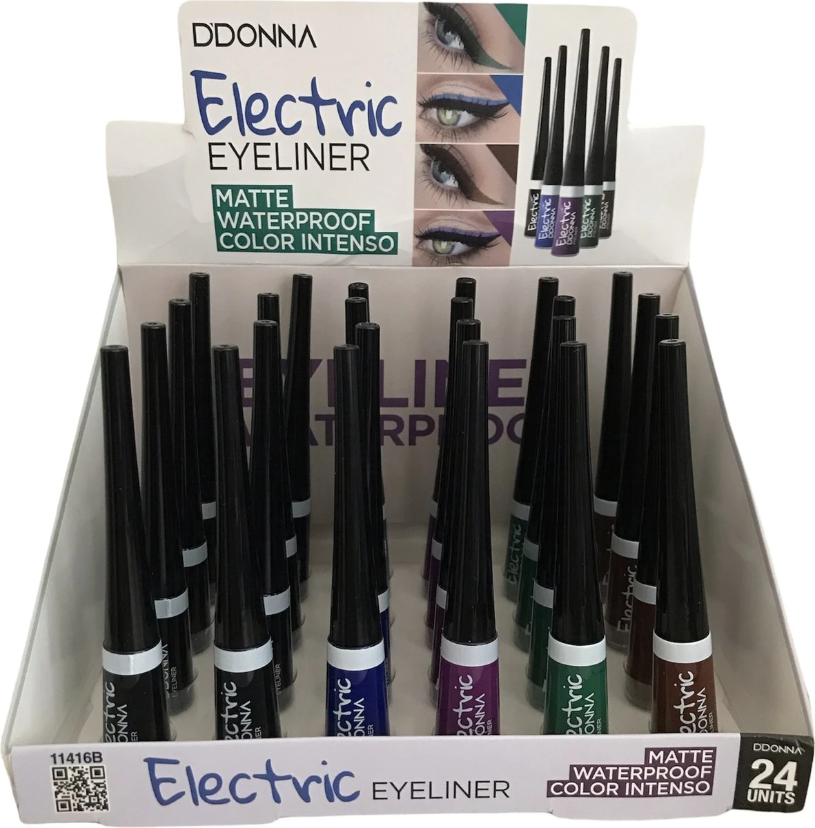 D'Donna - Vloeibare Eyeliner - Groen - Waterproof - Matte - 1 Flacon Met 3 Gram Inhoud - Nummer 4 4 D'Donna - Vloeibare Eyeliner - Groen - Waterproof - Matte - 1 Flacon Met 3 Gram Inhoud - Nummer 4 – Image 2