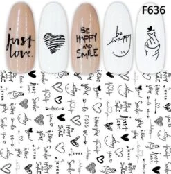 Merkloos Nagel Stickers Nail Art 3D - Nagelversiering - Decoratie Stickers - Nagelfolie - 92 Stickers