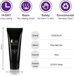COSCELIA Extenstion Kit | Polygel Nagels | Gelnagels | Nepnagels | Gellak Set | UV Gel | Nail Art Pakket | Buildergel | Starterset | Makkelijk En Snelle Set -Maquillage Cosmetics 1183x1200 17