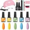 Mtssii - Gelnagel Kit - 5 ZOMER KLEUREN Gellak - Blauw, Groen, Oranje/nude, Geel En Lila- Starterkit - Manicure Set - 54 Watt UV Lamp - Gel Nagels -Maquillage Cosmetics 1185x1200 15