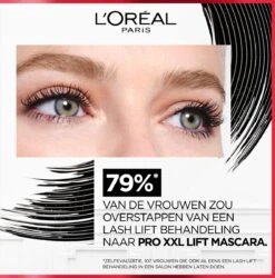 L'Oréal Paris PRO XXL LIFT 2-staps Mascara - Zwart - 12ml -Maquillage Cosmetics 1186x1200 6