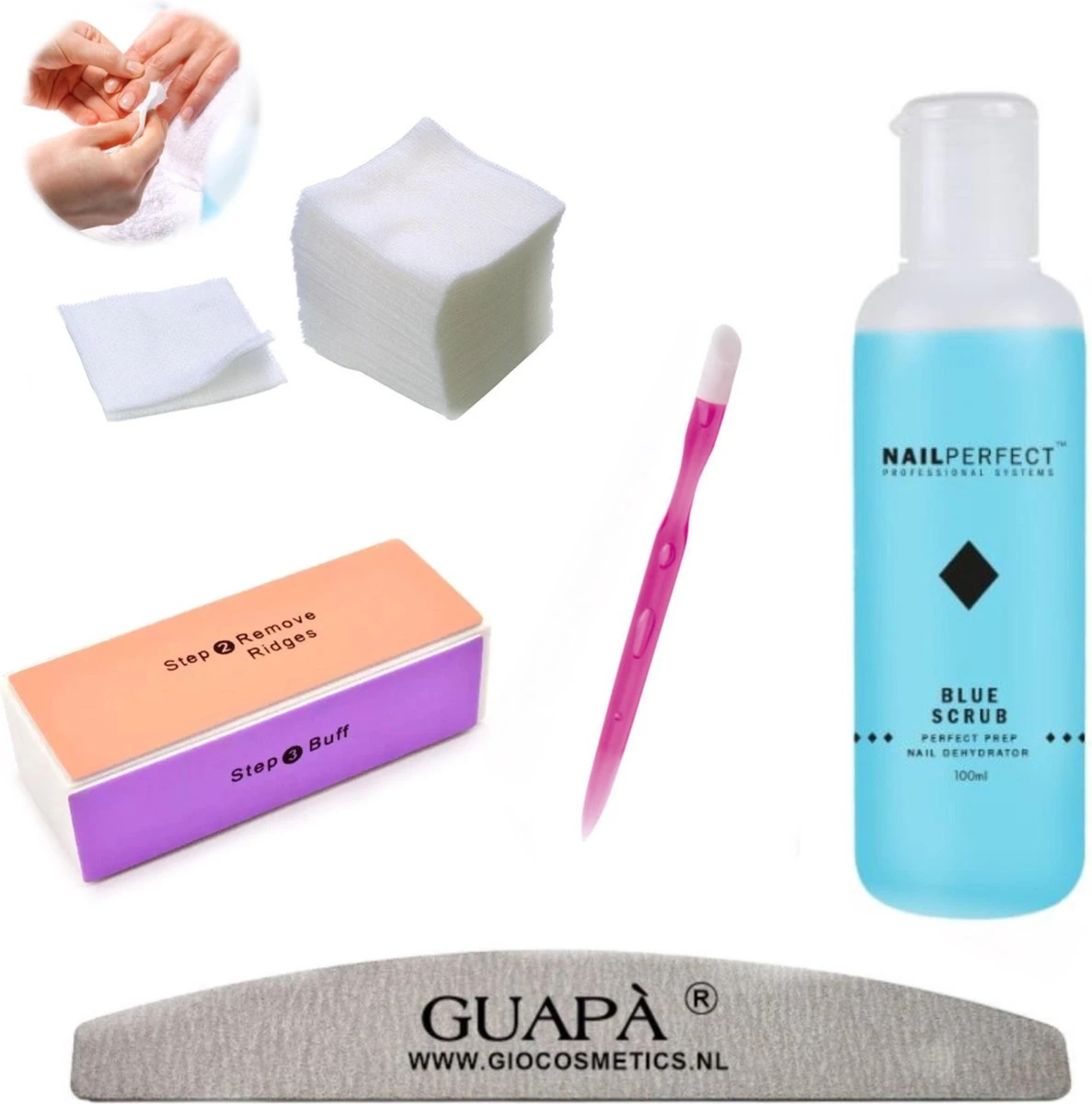 GUAPÀ - Nail Prep Nagel Voorbereiding Pakket - Nagel Ontvetter, Nagelreiniger & Nail Wipes 3 GUAPÀ - Nail Prep Nagel Voorbereiding Pakket - Nagel Ontvetter, Nagelreiniger & Nail Wipes