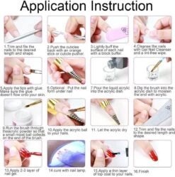 LOUZIR Acrylnagels Starterspakket- 42 Kleuren Acryl Poeders- Nagelgel- Glitters - Cadeautip -Maquillage Cosmetics 1188x1200 26