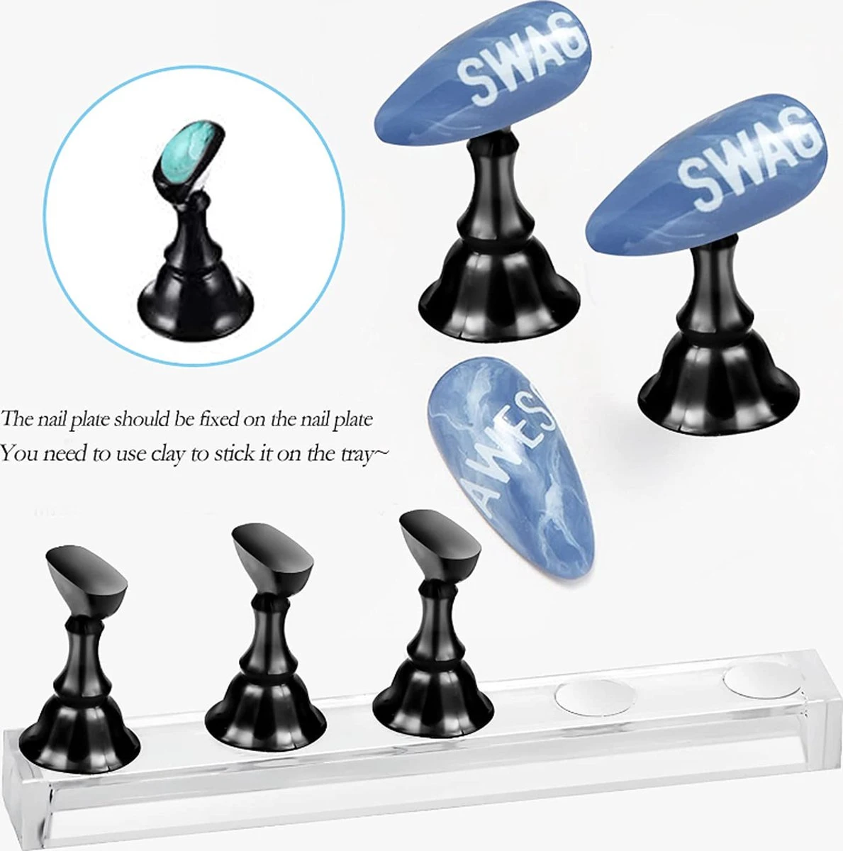 Merkloos Nailtrainer Oefenhand Voor Nagels 12-delige Set - Acryl Nagels Starterspakket - Starter Kit Nagel Display Magnetische Waaier – Kunstnagels Plaknagels - Nail Art Set - Uv Lamp Gelnagels Houd 8 Merkloos Nailtrainer Oefenhand Voor Nagels 12-delige Set - Acryl Nagels Starterspakket - Starter Kit Nagel Display Magnetische Waaier – Kunstnagels Plaknagels - Nail Art Set - Uv Lamp Gelnagels Houd – Image 6