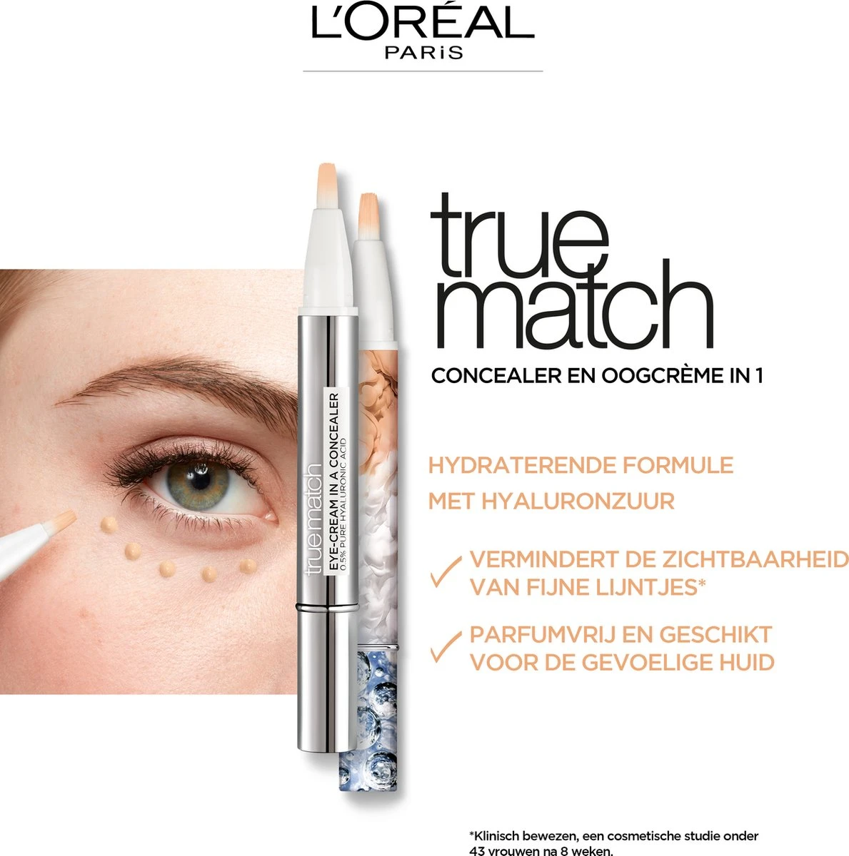 L’Oréal Paris - True Match Eye-Cream In A Concealer - 1-2R Rose Porcelain 6 L’Oréal Paris - True Match Eye-Cream In A Concealer - 1-2R Rose Porcelain – Image 4