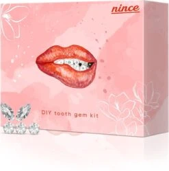 Nince DIY Tooth Gem Kit Hoogwaardig Materiaal - Wit Vlinder - Tand Diamantje Set